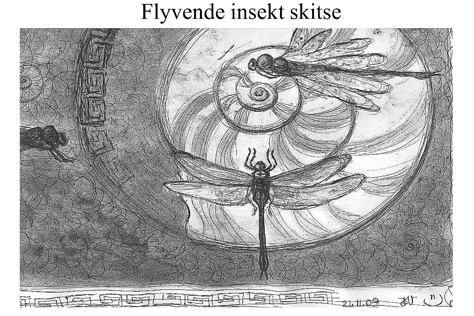 Flyvende insekter skitse blæk ©Kanobi®