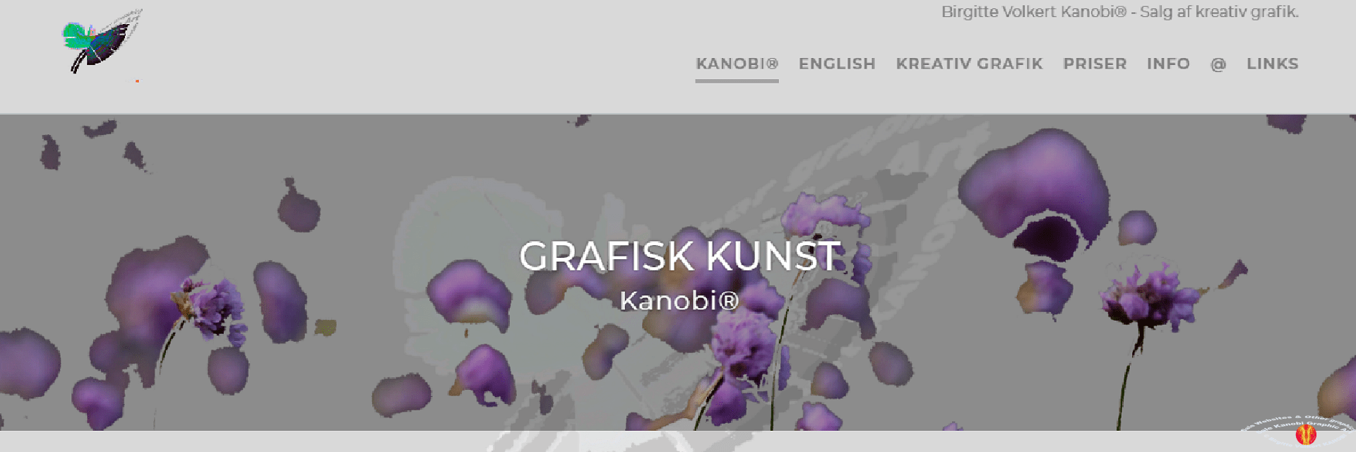 Link Birgitte Volkert Kanobi® frontpage screenprint.