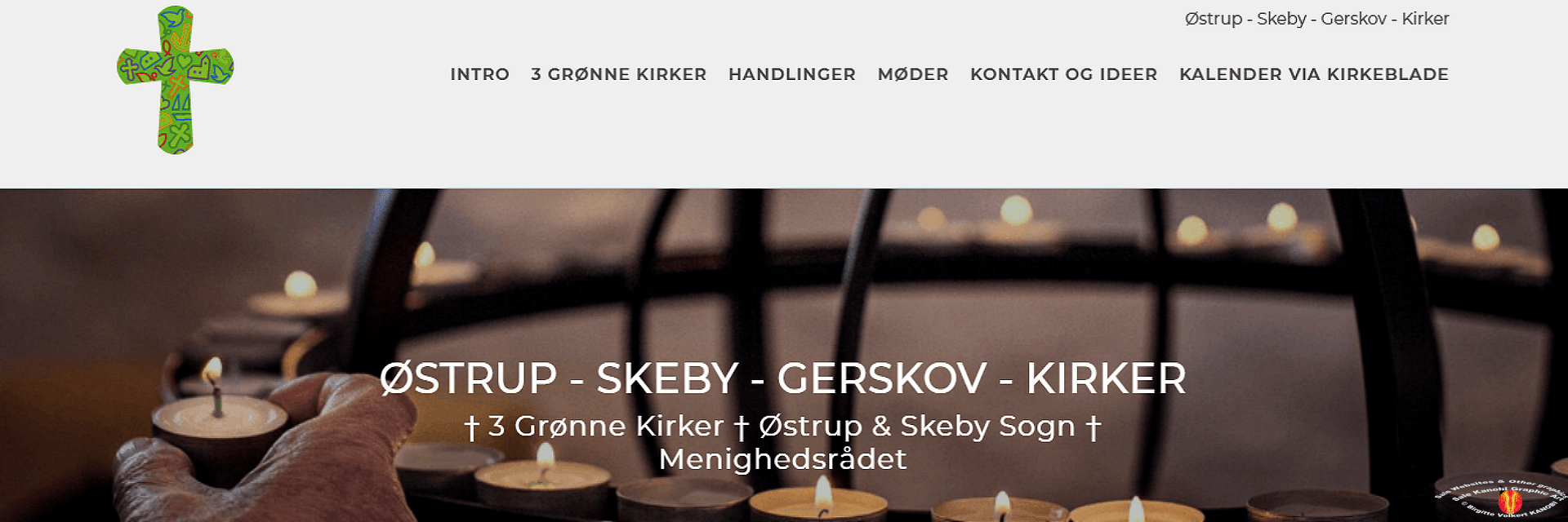 Link Østrup Skeby Gerskov Kirker Kanobi® frontpage screenprint.